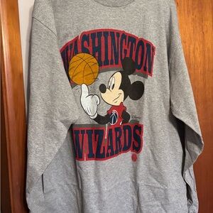 Disney Mickey Mouse Washington Wizards Gray Long Sleeve Tee